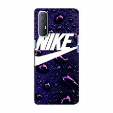 Чехол для Оппо Рено 3 - с принтом Найк (AlphaPrint) Nike-фиолетовый - купить на Floy.com.ua