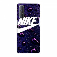 Чехол для Оппо Рено 3 Про - с принтом Найк (AlphaPrint) Nike-фиолетовый - купить на Floy.com.ua
