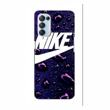 Чехол для Оппо Рено 5 (4G) - с принтом Найк (AlphaPrint) Nike-фиолетовый - купить на Floy.com.ua