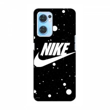 Чехол для Оппо Рено 7 4G - с принтом Найк (AlphaPrint) Nike с фоном - купить на Floy.com.ua