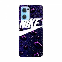Чехол для Оппо Рено 7 4G - с принтом Найк (AlphaPrint) Nike-фиолетовый - купить на Floy.com.ua