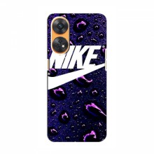 Чехол для Оппо Рено 8Т - с принтом Найк (AlphaPrint) Nike-фиолетовый - купить на Floy.com.ua