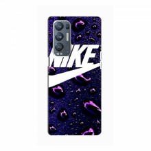 Чехол для Оппо Рено 5 Про Плюс (5G) - с принтом Найк (AlphaPrint) Nike-фиолетовый - купить на Floy.com.ua