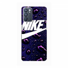 Чехол для Оппо Рено 6 (4G) - с принтом Найк (AlphaPrint) Nike-фиолетовый - купить на Floy.com.ua