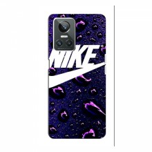 Чехол для Реалми 10 Про - с принтом Найк (AlphaPrint) Nike-фиолетовый - купить на Floy.com.ua