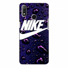 Чехол для Реалми 3 Про - с принтом Найк (AlphaPrint) Nike-фиолетовый - купить на Floy.com.ua
