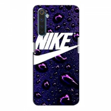 Чехол для Реалми 6 Про - с принтом Найк (AlphaPrint) Nike-фиолетовый - купить на Floy.com.ua