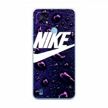 Чехол для Реалми С21 - с принтом Найк (AlphaPrint) Nike-фиолетовый - купить на Floy.com.ua