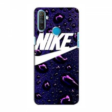 Чехол для Реалми С3 - с принтом Найк (AlphaPrint) Nike-фиолетовый - купить на Floy.com.ua