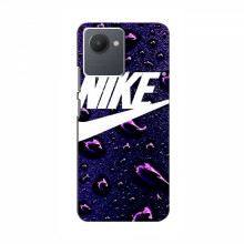 Чехол для Реалми С30 - с принтом Найк (AlphaPrint) Nike-фиолетовый - купить на Floy.com.ua