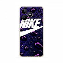 Чехол для Реалми С51 - с принтом Найк (AlphaPrint) Nike-фиолетовый - купить на Floy.com.ua