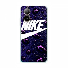 Чехол для Реалми С67 - с принтом Найк (AlphaPrint) Nike-фиолетовый - купить на Floy.com.ua