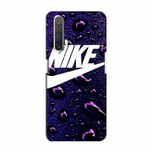Чехол для Реалми Х3 - с принтом Найк (AlphaPrint) Nike-фиолетовый - купить на Floy.com.ua