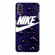 Чехол для Самсунг А01 - с принтом Найк (AlphaPrint) Nike-фиолетовый - купить на Floy.com.ua