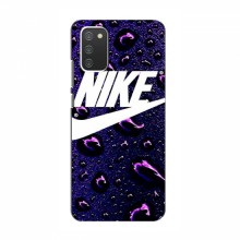 Чехол для Самсунг А02с - с принтом Найк (AlphaPrint) Nike-фиолетовый - купить на Floy.com.ua