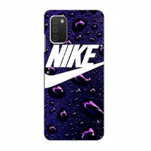 Чехол для Самсунг А03с - с принтом Найк (AlphaPrint) Nike-фиолетовый - купить на Floy.com.ua