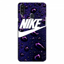 Чехол для Самсунг А20с - с принтом Найк (AlphaPrint) Nike-фиолетовый - купить на Floy.com.ua