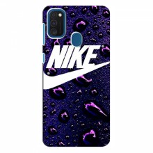 Чехол для Самсунг А21с - с принтом Найк (AlphaPrint) Nike-фиолетовый - купить на Floy.com.ua