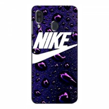 Чехол для Самсунг А30 (2019) - с принтом Найк (AlphaPrint) Nike-фиолетовый - купить на Floy.com.ua
