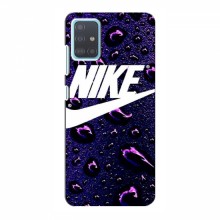 Чехол для Самсунг А51 (5G) - с принтом Найк (AlphaPrint) Nike-фиолетовый - купить на Floy.com.ua