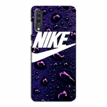 Чехол для Самсунг А70 (2019) - с принтом Найк (AlphaPrint) Nike-фиолетовый - купить на Floy.com.ua