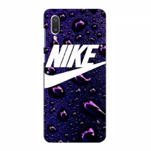 Чехол для Самсунг М02 - с принтом Найк (AlphaPrint) Nike-фиолетовый - купить на Floy.com.ua