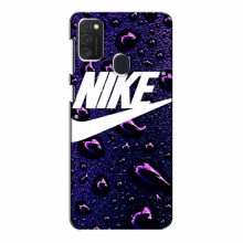Чехол для Самсунг М21 - с принтом Найк (AlphaPrint) Nike-фиолетовый - купить на Floy.com.ua