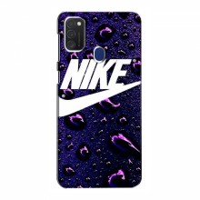 Чехол для Самсунг М21s - с принтом Найк (AlphaPrint) Nike-фиолетовый - купить на Floy.com.ua