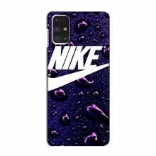 Чехол для Самсунг М31с - с принтом Найк (AlphaPrint) Nike-фиолетовый - купить на Floy.com.ua