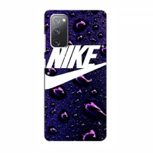 Чехол для Самсунг С20 ФЕ - с принтом Найк (AlphaPrint) Nike-фиолетовый - купить на Floy.com.ua