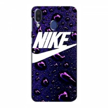 Чехол для Самсунг М20 - с принтом Найк (AlphaPrint) Nike-фиолетовый - купить на Floy.com.ua