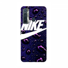 Чехол для Техно Камон 17 - с принтом Найк (AlphaPrint) Nike-фиолетовый - купить на Floy.com.ua