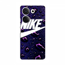 Чехол для ТЕХНО Камон 20 - с принтом Найк (AlphaPrint) Nike-фиолетовый - купить на Floy.com.ua