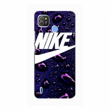 Чехол для Техно Поп 4 ЛТЕ - с принтом Найк (AlphaPrint) Nike-фиолетовый - купить на Floy.com.ua