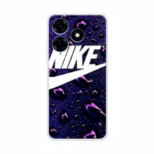 Чехол для Техно Спарк 10 - с принтом Найк (AlphaPrint) Nike-фиолетовый - купить на Floy.com.ua