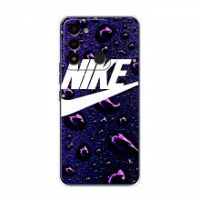 Чехол для Техно Спарк ГО (2022) - с принтом Найк (AlphaPrint) Nike-фиолетовый - купить на Floy.com.ua