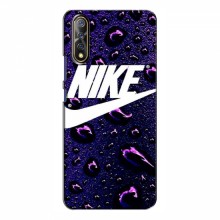 Чехол для Виво В17 Нео - с принтом Найк (AlphaPrint) Nike-фиолетовый - купить на Floy.com.ua