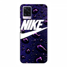 Чехол для Виво В20 - с принтом Найк (AlphaPrint) Nike-фиолетовый - купить на Floy.com.ua