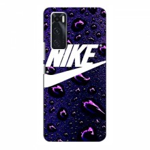 Чехол для Виво В20 се - с принтом Найк (AlphaPrint) Nike-фиолетовый - купить на Floy.com.ua