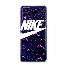 Чехол для Виво В21Е - с принтом Найк (AlphaPrint) Nike-фиолетовый - купить на Floy.com.ua