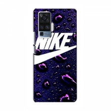 Чехол для Виво Х50 Про - с принтом Найк (AlphaPrint) Nike-фиолетовый - купить на Floy.com.ua