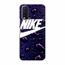Чехол для Виво у20 - с принтом Найк (AlphaPrint) Nike-фиолетовый - купить на Floy.com.ua