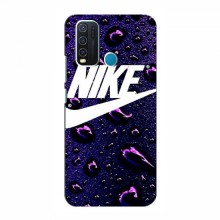 Чехол для Виво у30 - с принтом Найк (AlphaPrint) Nike-фиолетовый - купить на Floy.com.ua