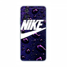Чехол для Поко М4 Про 4G - с принтом Найк (AlphaPrint) Nike-фиолетовый - купить на Floy.com.ua