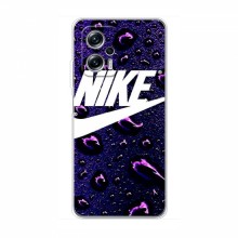 Чехол для Поко X4 GT - с принтом Найк (AlphaPrint) Nike-фиолетовый - купить на Floy.com.ua