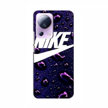 Чехол для Сяоми 13 Лайт - с принтом Найк (AlphaPrint) Nike-фиолетовый - купить на Floy.com.ua