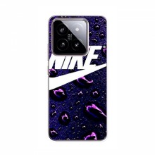 Чехол для Сяоми 14 - с принтом Найк (AlphaPrint) Nike-фиолетовый - купить на Floy.com.ua