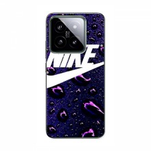 Чехол для Сяоми 14 Про - с принтом Найк (AlphaPrint) Nike-фиолетовый - купить на Floy.com.ua