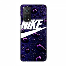 Чехол для Ксяоми Ми 10т - с принтом Найк (AlphaPrint) Nike-фиолетовый - купить на Floy.com.ua