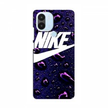 Чехол для Поко С50 - с принтом Найк (AlphaPrint) Nike-фиолетовый - купить на Floy.com.ua